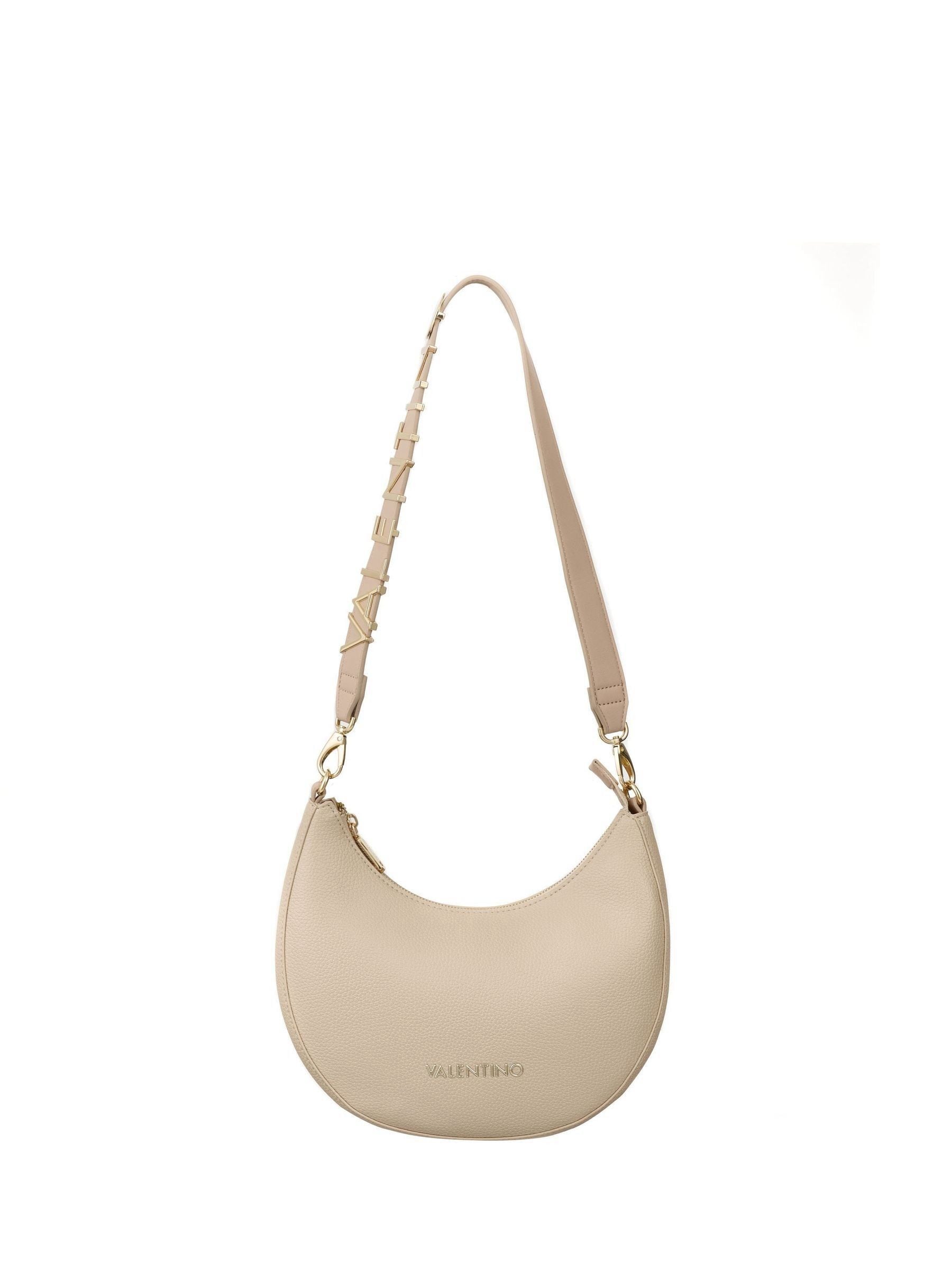 Buy Valentino Bags Cream Alexia Shoulder Bag With Detachable Logo