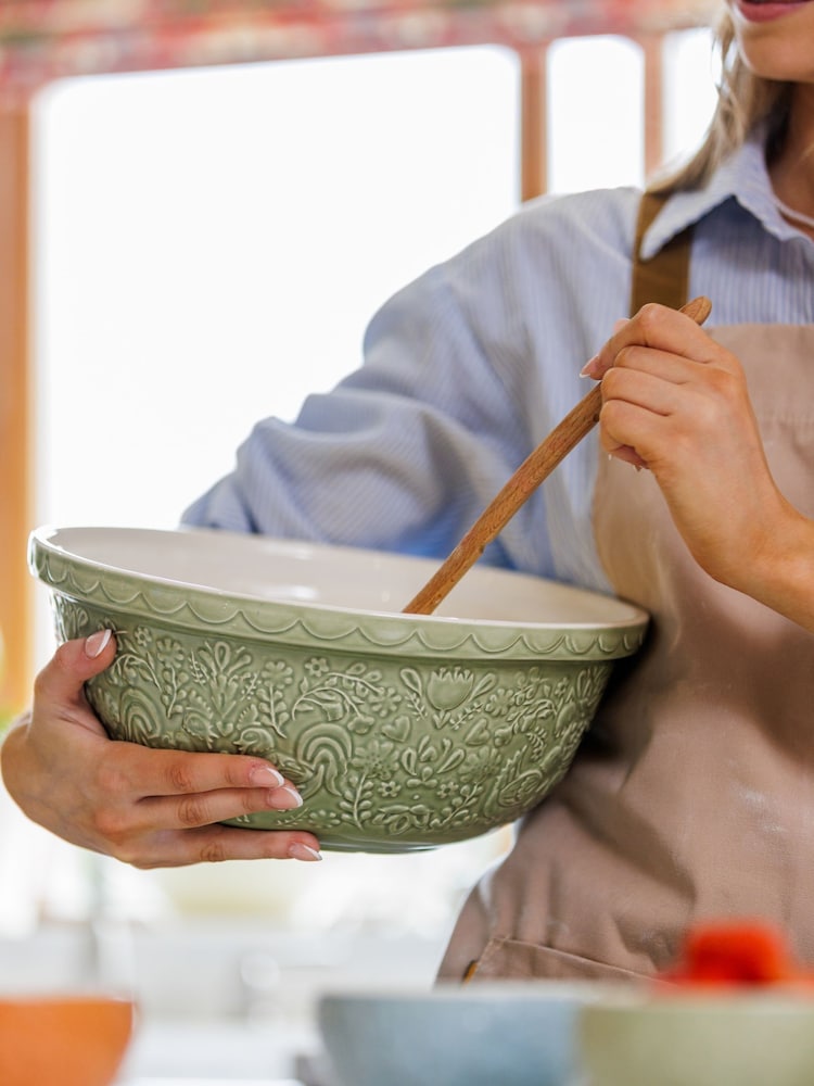Mason Cash Sage Green Home to Roost S12 Mixing Bowl 29cm - Image 2 of 4