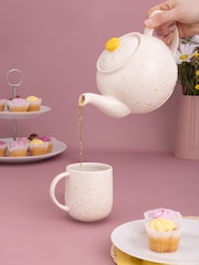 Price & Kensington. Cream Daisy 6 Cup Teapot and Mug Set - Image 1 of 4