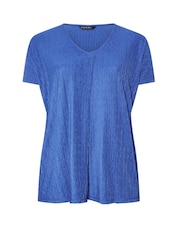 Evans Blue Plisse Pleated Swing Top - Image 5 of 5