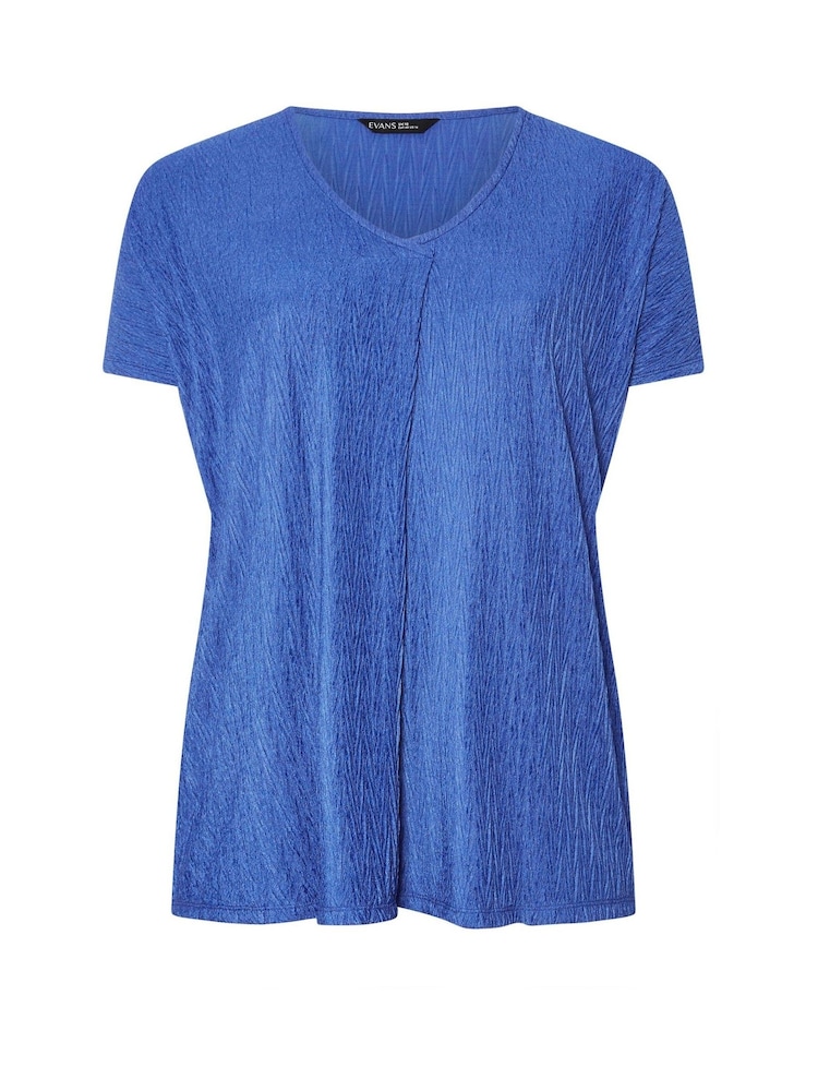 Evans Blue Plisse Pleated Swing Top - Image 5 of 5