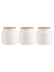 Price & Kensington. Cream Acorn Tea Coffee Sugar Storage Set - Image 3 of 3
