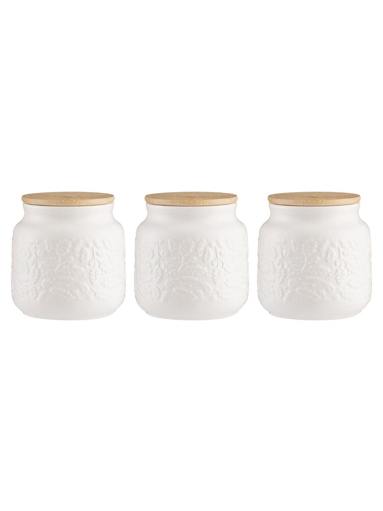 Price & Kensington. Cream Acorn Tea Coffee Sugar Storage Set - Image 3 of 3