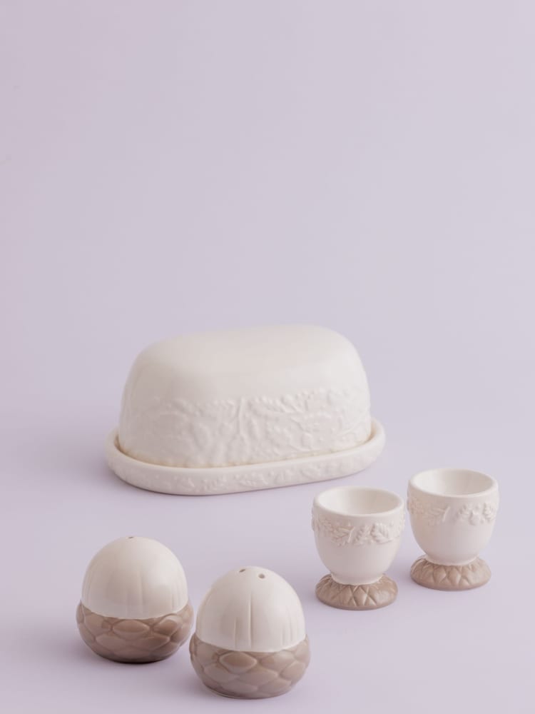 Price & Kensington. Cream Acorn Breakfast Serving Set - Image 1 of 4
