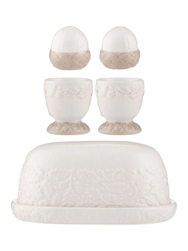 Price & Kensington. Cream Acorn Breakfast Serving Set - Image 4 of 4