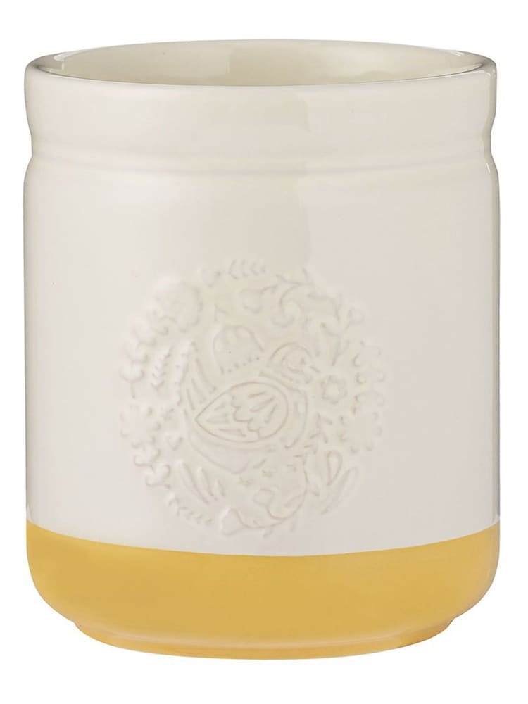 Mason Cash Cream Green and Yellow Home to Roost Large Storage and Untensil Pot - Image 1 of 3