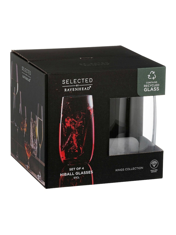 Ravenhead Clear Kings Set of 8 51cl HiBall Glasses - Image 4 of 4