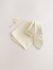 Neutro - Conjunto de pañuelo de bolsillo y alfiler - Imagen 2 de 2