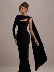 Club L London Платье с одним рукавом и накидкой Ashini - Image 1 of 6