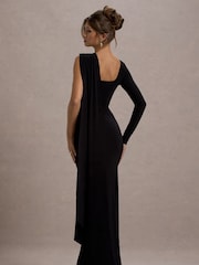 Club L London Платье с одним рукавом и накидкой Ashini - Image 2 of 6