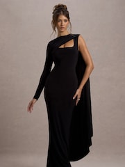 Club L London Платье с одним рукавом и накидкой Ashini - Image 5 of 6
