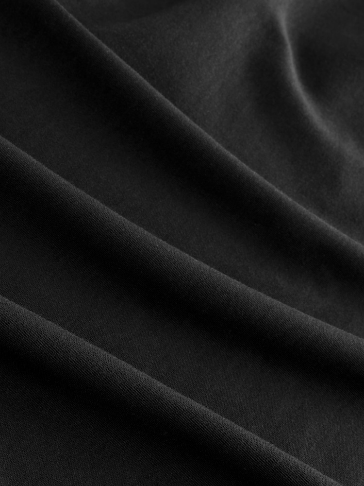 Black Check Short Sleeve Smart Collar Polo Shirt - Image 2 of 3