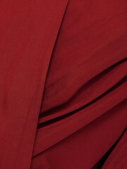 Jigsaw Red Recycled Satin Drape Wrap Top - Image 7 of 7