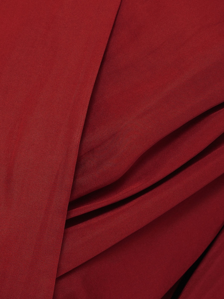 Jigsaw Red Recycled Satin Drape Wrap Top - Image 7 of 7
