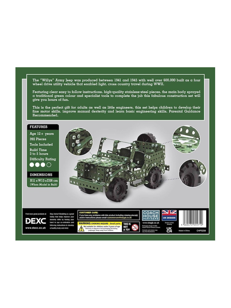 Coach House Partners Army Jeep Metal Construction Set - Image 5 of 5