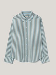 Jigsaw Blue Cotton Stripe Shirt - Image 7 of 7