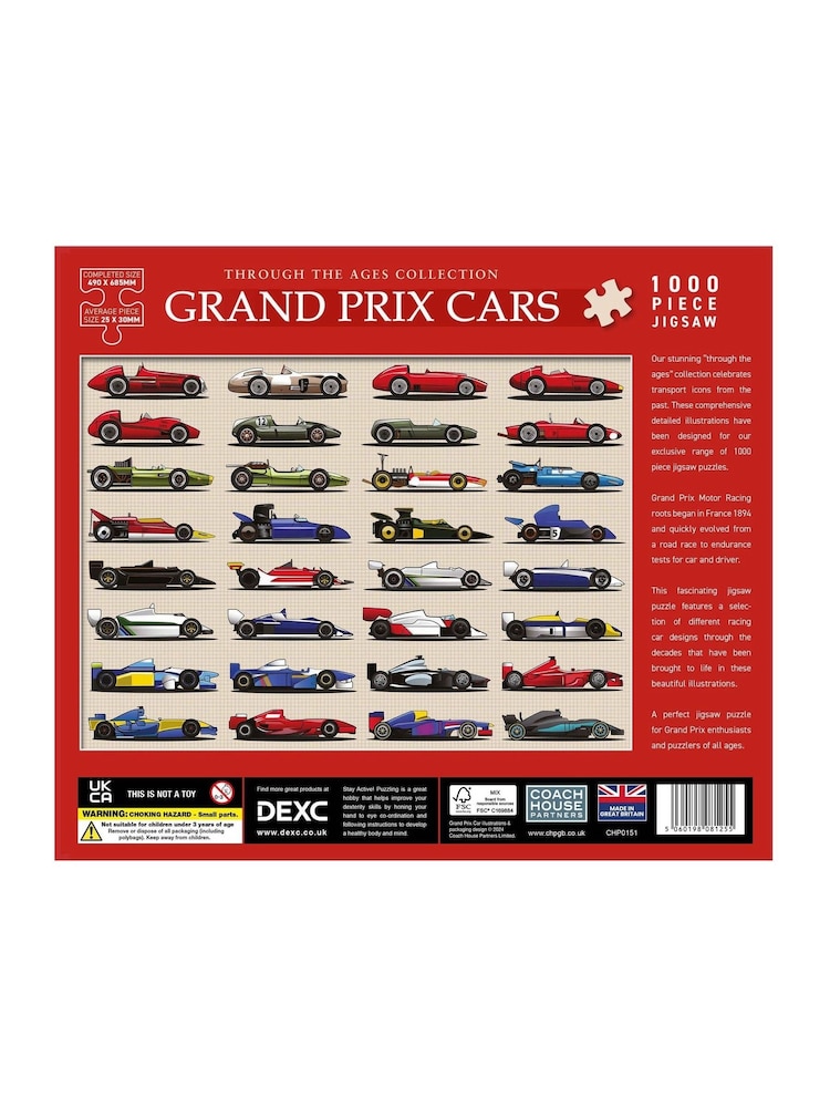 Coach House Partners Grand Prix Racing Cars 1000 Piece Jigsaw Puzzle - Image 4 of 4