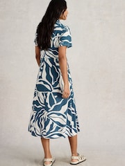 White Stuff Blue Rua Jersey Shirt Dress - Image 2 of 6
