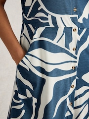 White Stuff Blue Rua Jersey Shirt Dress - Image 4 of 6