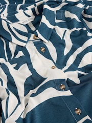 White Stuff Blue Rua Jersey Shirt Dress - Image 6 of 6