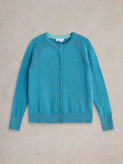 White Stuff Blue 100% Organic Cotton Lulu Cardigan - Image 5 of 6