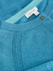 White Stuff Blue 100% Organic Cotton Lulu Cardigan - Image 6 of 6