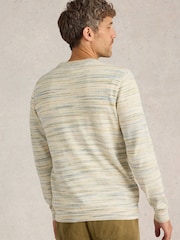 White Stuff Natural Henderson Spacedye 100% Cotton Jumper - Image 2 of 6