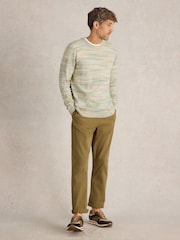 White Stuff Natural Henderson Spacedye 100% Cotton Jumper - Image 3 of 6