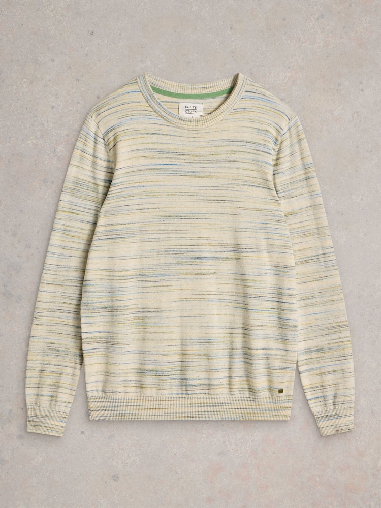 White Stuff Natural Henderson Spacedye 100% Cotton Jumper - Image 5 of 6