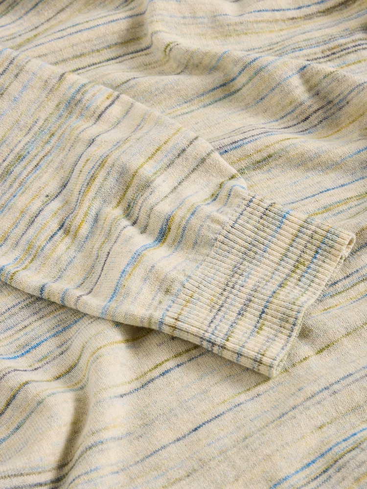 White Stuff Natural Henderson Spacedye 100% Cotton Jumper - Image 6 of 6
