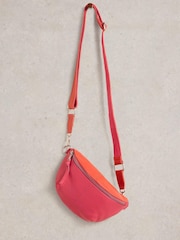 White Stuff Pink Mini Sebby Leather Sling Bag - Image 1 of 4