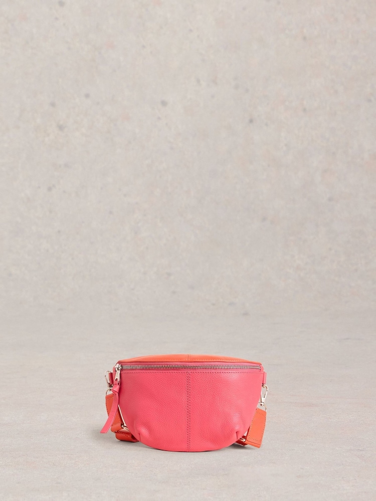 White Stuff Pink Mini Sebby Leather Sling Bag - Image 2 of 4