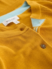 White Stuff Yellow 100% Organic Cotton Lulu Cardigan - Image 6 of 6