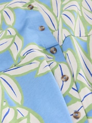 White Stuff Blue Rua Jersey Shirt Dress - Image 5 of 6