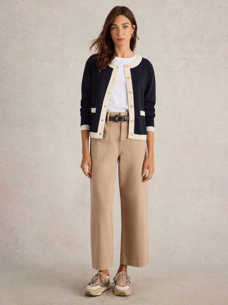 White Stuff Blue Cotton Charlotte Cardigan - Image 2 of 6 White Stuff Blue Cotton Charlotte Cardigan - Image 2 of 6