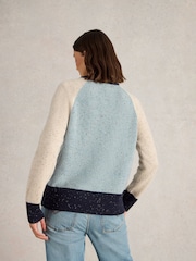 White Stuff Blue Colourblock Nep Jumper - Image 2 of 6