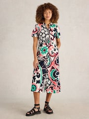 White Stuff Black Rua Jersey Shirt Dress - Image 1 of 6