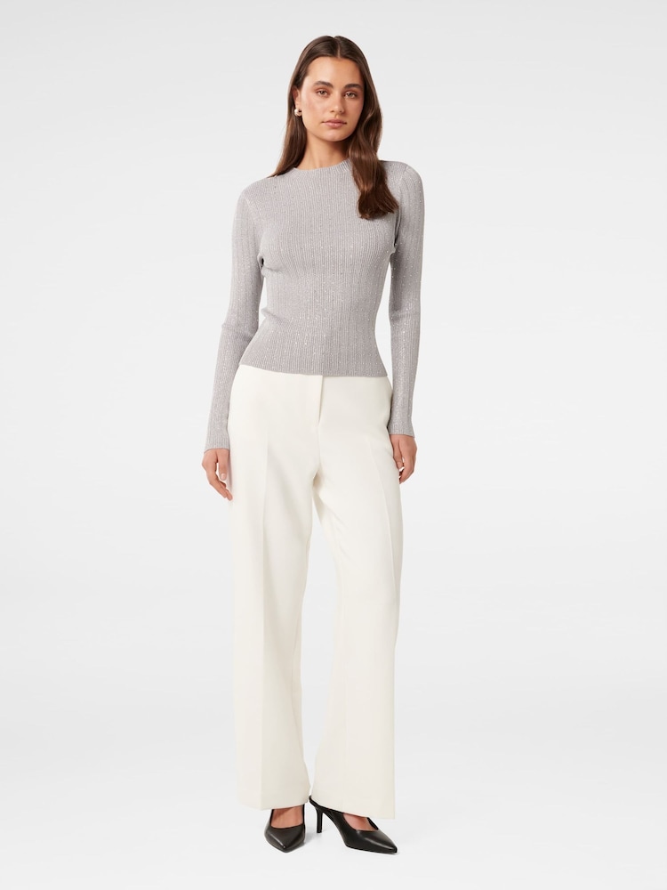 Forever New Silver Steph Embellished Knit Top - Image 5 of 5