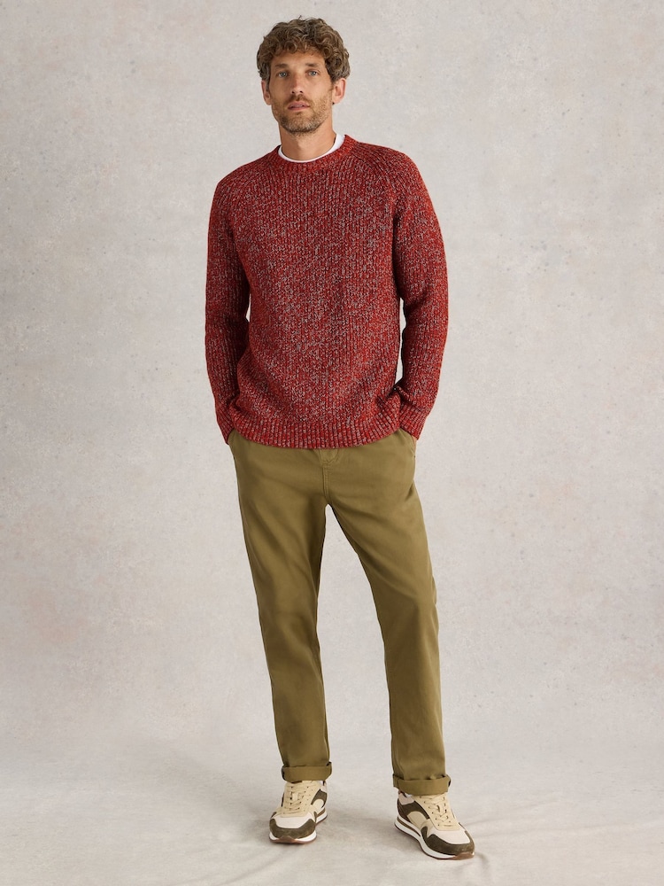 White Stuff Red Rye Twisted Crew Neck Jumper - Image 1 of 6