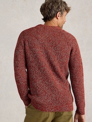 White Stuff Red Rye Twisted Crew Neck Jumper - Image 2 of 6