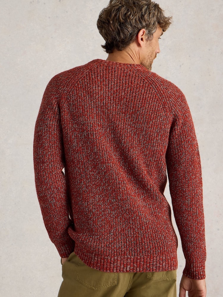 White Stuff Red Rye Twisted Crew Neck Jumper - Image 2 of 6