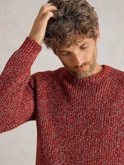 White Stuff Red Rye Twisted Crew Neck Jumper - Image 4 of 6