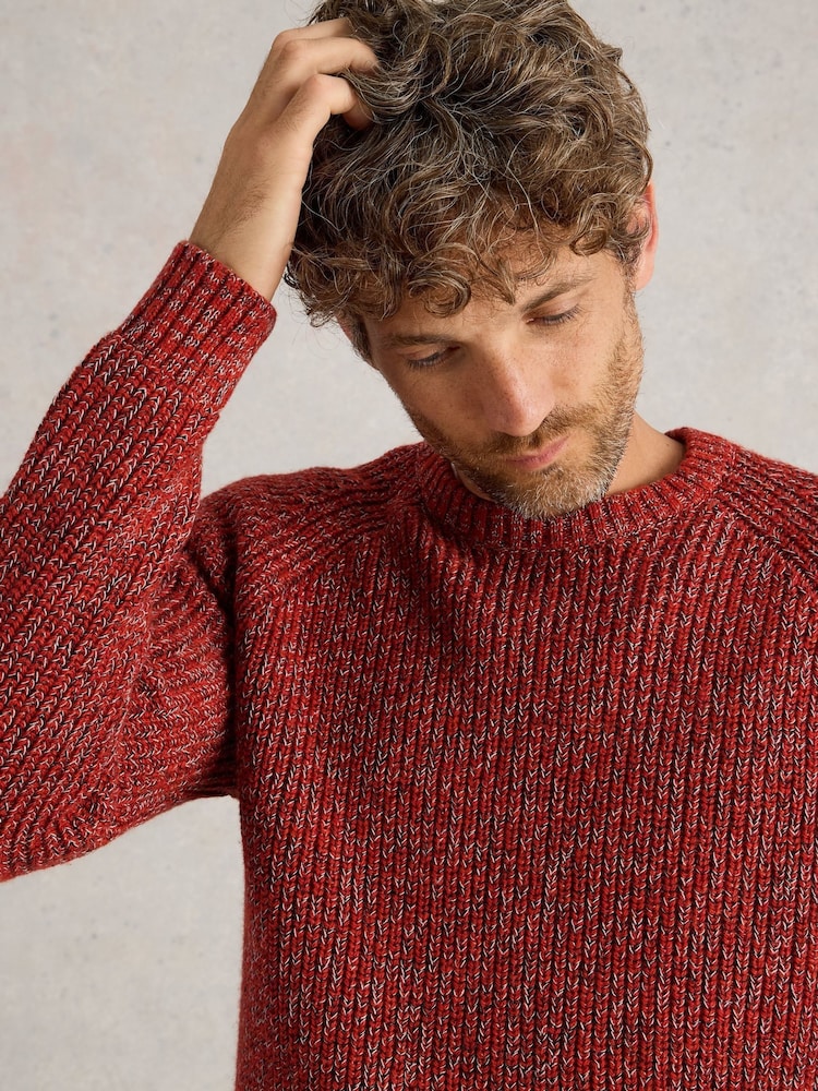 White Stuff Red Rye Twisted Crew Neck Jumper - Image 4 of 6