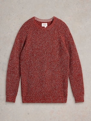 White Stuff Red Rye Twisted Crew Neck Jumper - Image 5 of 6