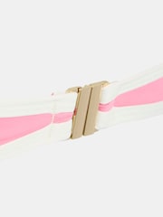 Mint Velvet Pink/White Italian Fabric Tipped Padded Bandeau Bikini Top - Image 3 of 3