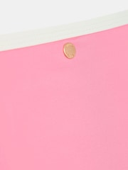 Mint Velvet Pink/White High Leg Hardware Tipped Bikini Briefs - Image 2 of 2