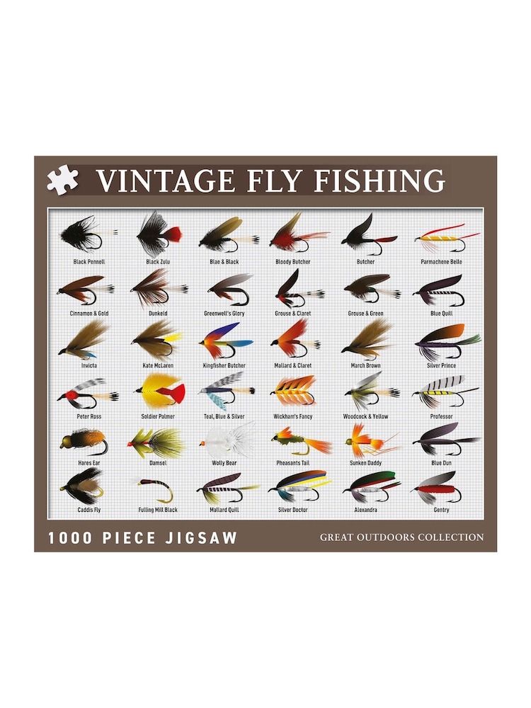 Coach House Partners Vintage Fly Fishing 1000 Piece Jigsaw Puzzle - Image 2 of 4