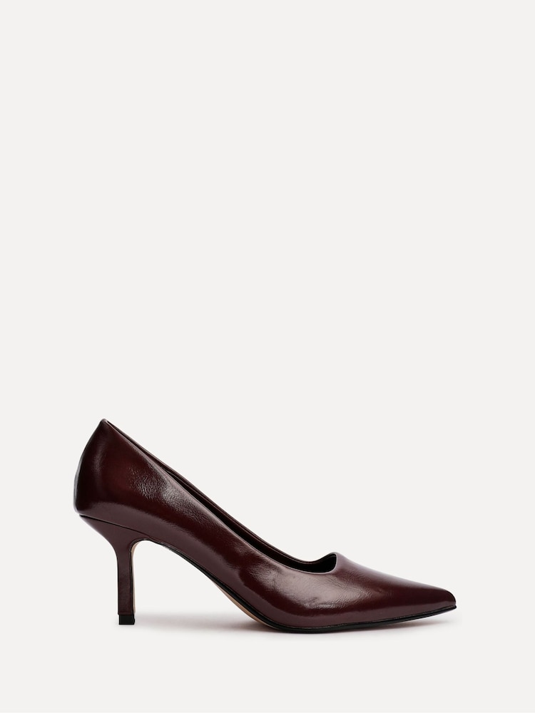 Linzi Burgundy Kat Closed Court Stiletto Heels - Image 3 of 6