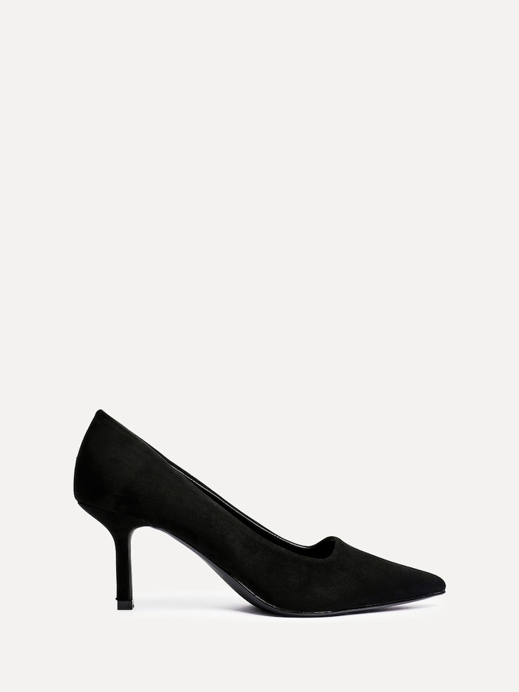 črna Suede - Linzi Kat Closed Court Stiletto čevlji z visoko peto - Slika 2 iz 5 črna Suede - Linzi Kat Closed Court Stiletto čevlji z visoko peto - Slika 2 iz 5