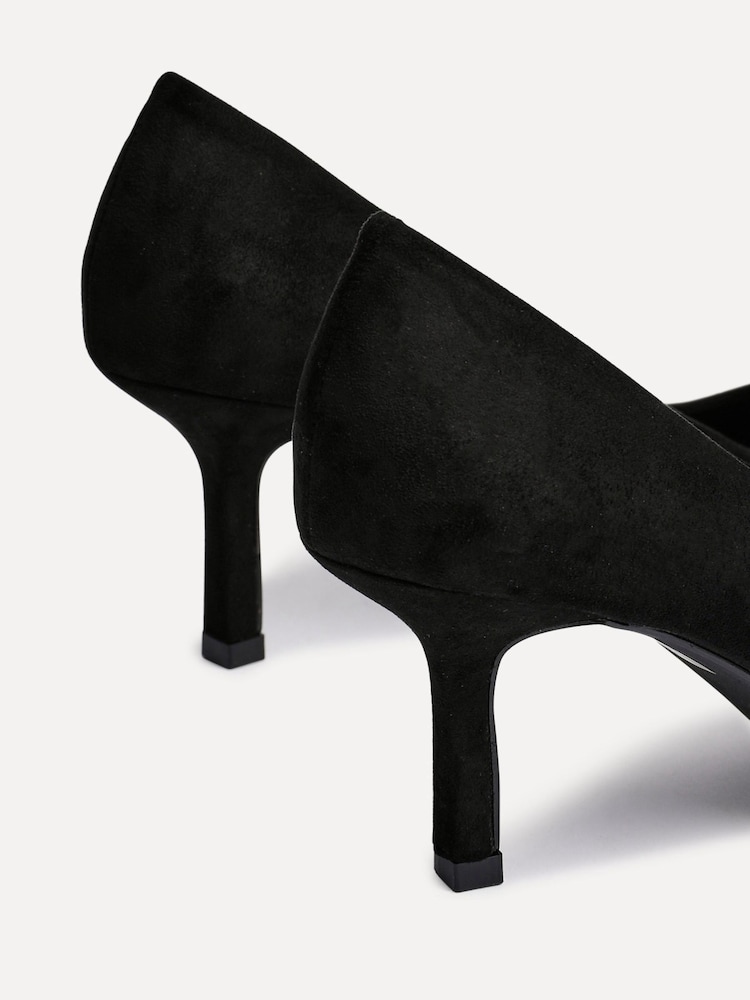 Linzi Black Suede Kat Closed Court Stiletto Heels - Image 5 of 5